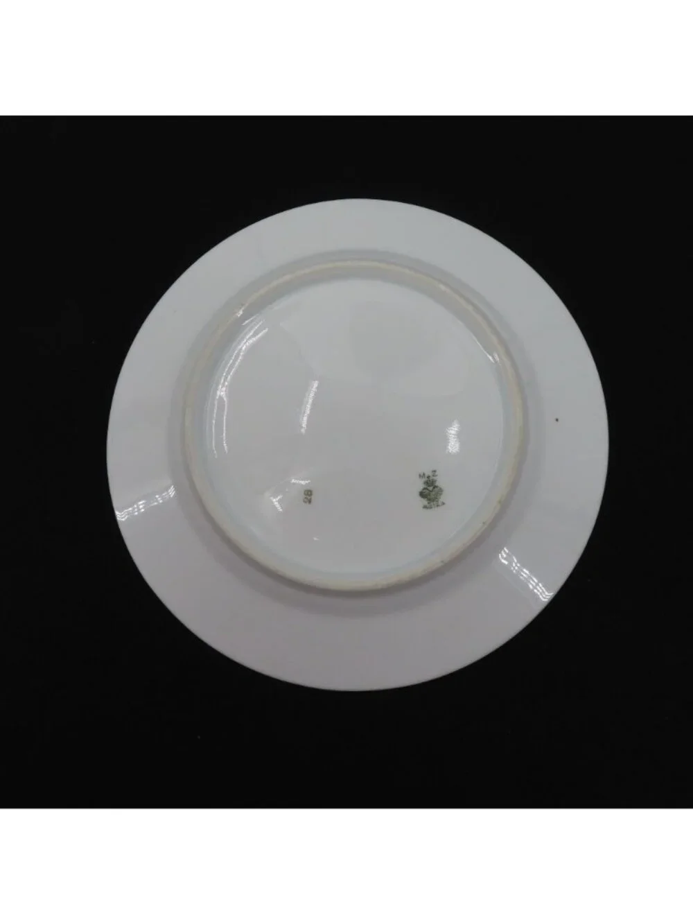 MZ Austria 8.5in Plate Pink Rose Flower Floral Swag Green Leaves Garden Chic VTG